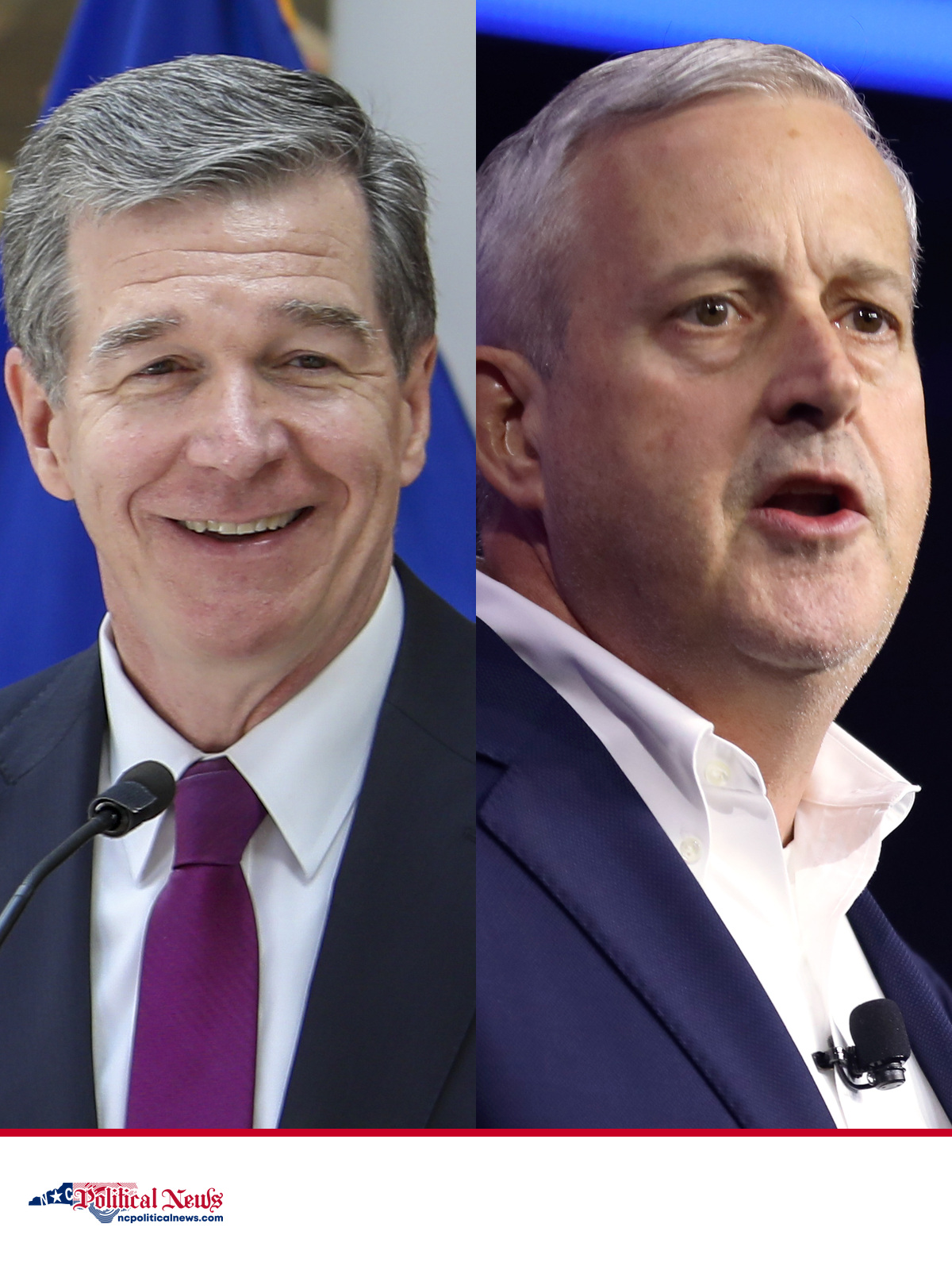 Democratic U.S. Senate candidate Roy Cooper, left, and Republican U.S. Senate candidate Michael Whatley.