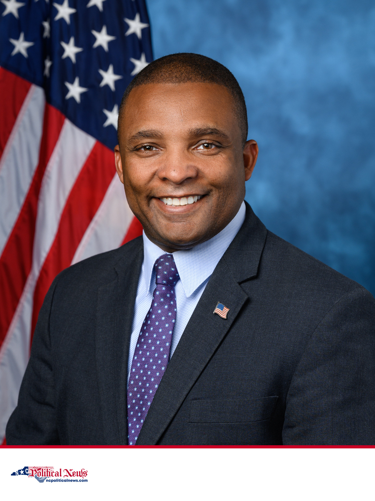 Official portrait of U.S. Rep. Don Davis of North Carolina above the NC Political News footer.