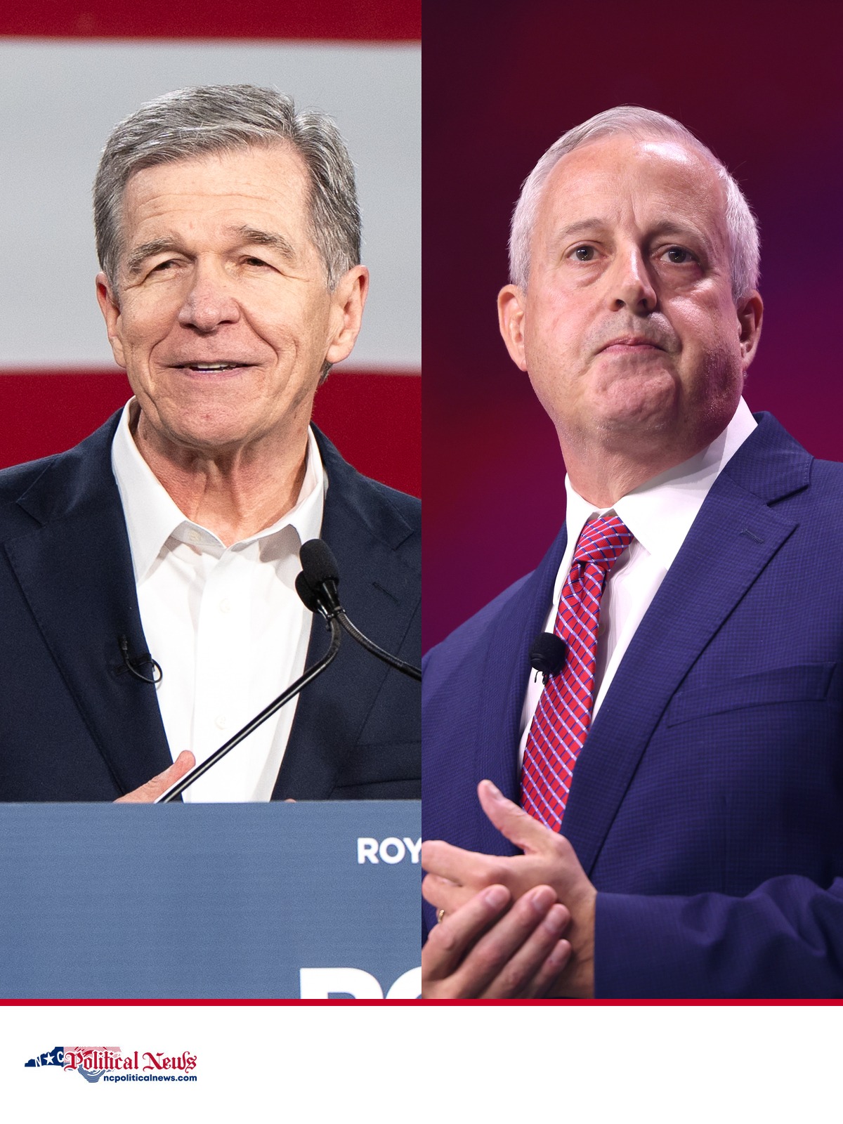 Roy Cooper and Michael Whatley, the Democratic and Republican nominees for North Carolina's open U.S. Senate seat.