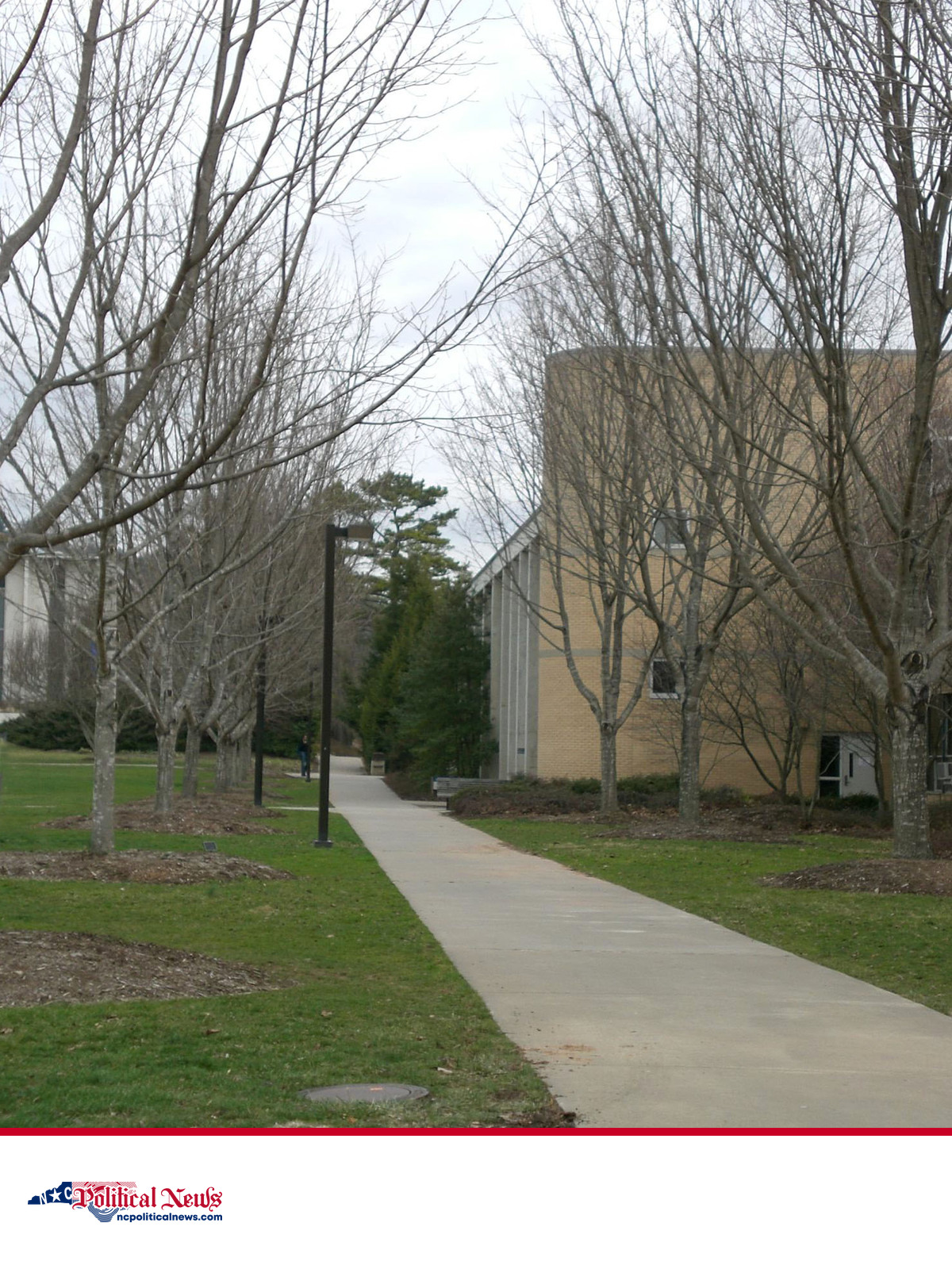 A walkway and campus buildings at UNC Asheville in a 2007 file photograph.