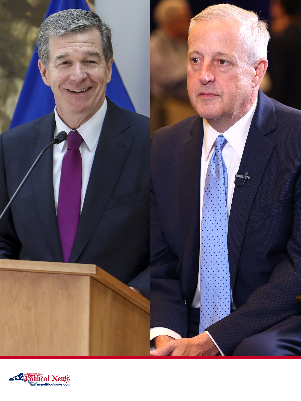 Roy Cooper and Michael Whatley, the Democratic and Republican nominees for North Carolina's open U.S. Senate seat.