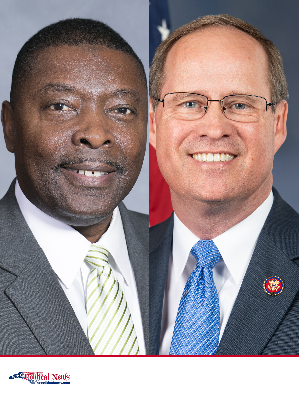 Raymond Smith, left, and U.S. Rep. Greg Murphy in official portraits.
