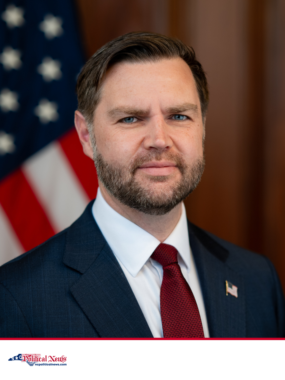 Official portrait of Vice President JD Vance, photographed at the White House in March 2026.