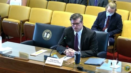 NC DHHS Secretary Kody Kinsley testifying before a legislative committee.